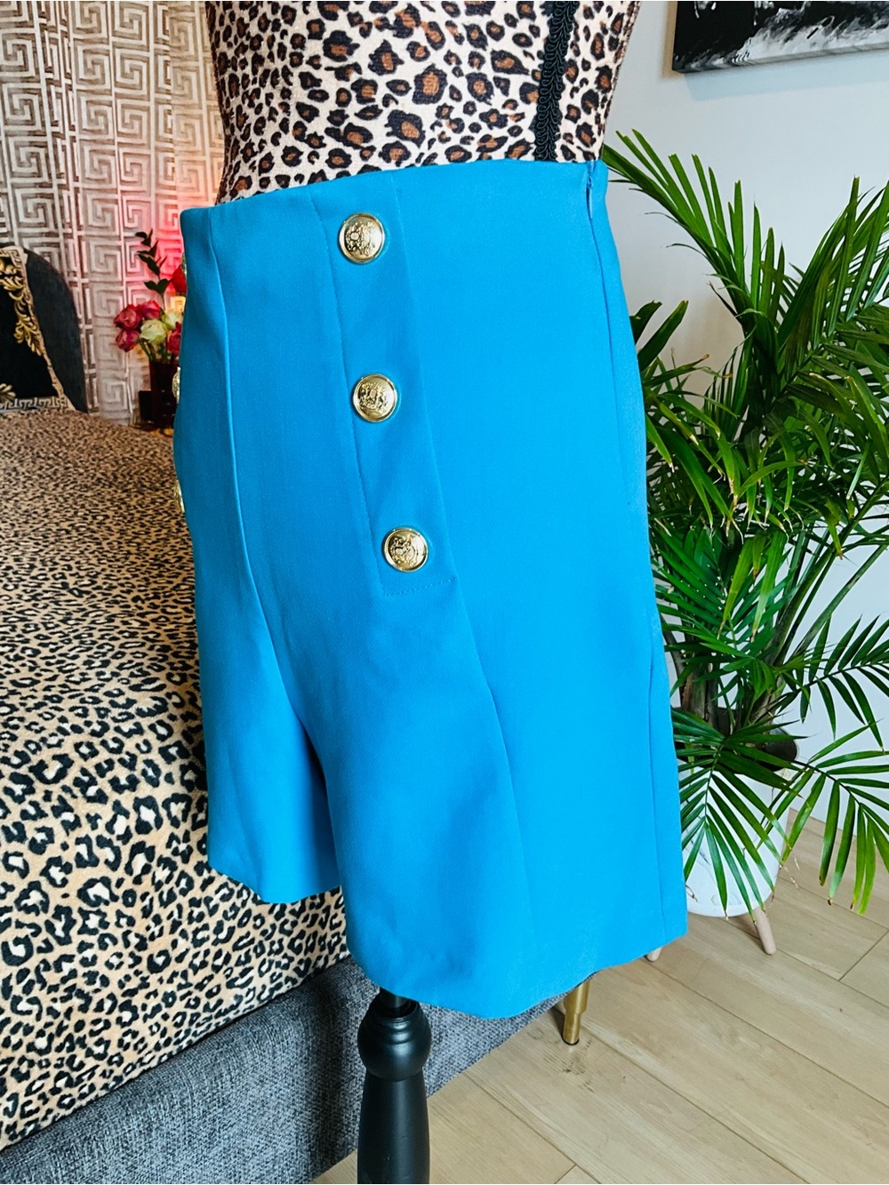ZARA Blue Sailor Shorts - Picture 4 of 8